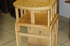 High chair with table